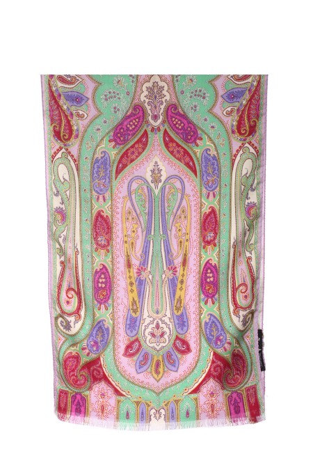 Shop ETRO  Sciarpa: Etro sciarpa in chiffon di seta.
Decorata da una stampa con motivi Paisley.
Impreziosita da una bordatura con frange.
Dimensioni: 44 x 138 cm.
Composizione: 70% Lana 30% Seta.
Made in Italy.. 10660 8401-0450